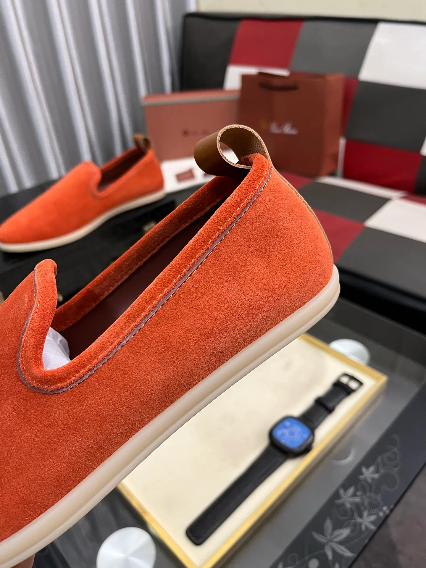 Men's men's shoes 💰420⌚️⌚️Loro*Piana pure original 2023 soft and comfortable LP deerskin flat casual star same style slip-on Loft men's shoes size 38-44